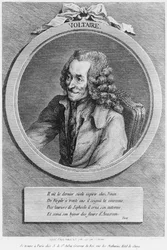 Porträt von Voltaire, nach einer Zeichnung von Denon vom 6. Juli 1775